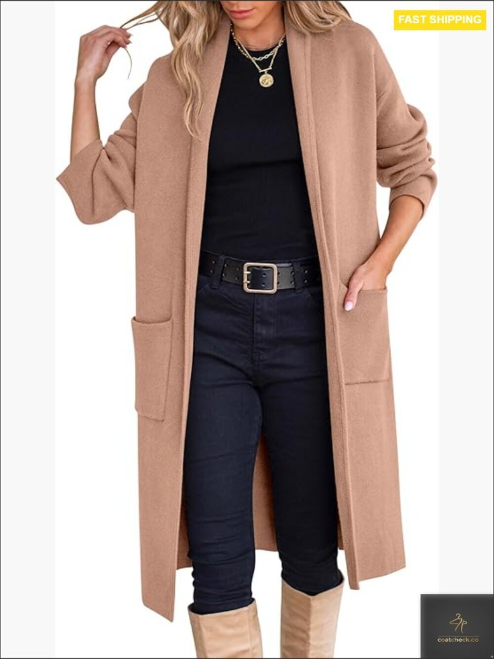 Oversized Open Front Cardigan Sweater Long Duster Coat Knit With Pockets